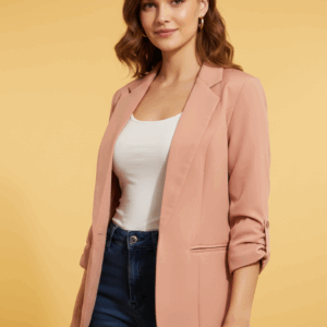 Blazer Feminino Alfaiataria Casual Manga 3/4