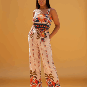 Macacão Pantalona Estampa Étnica