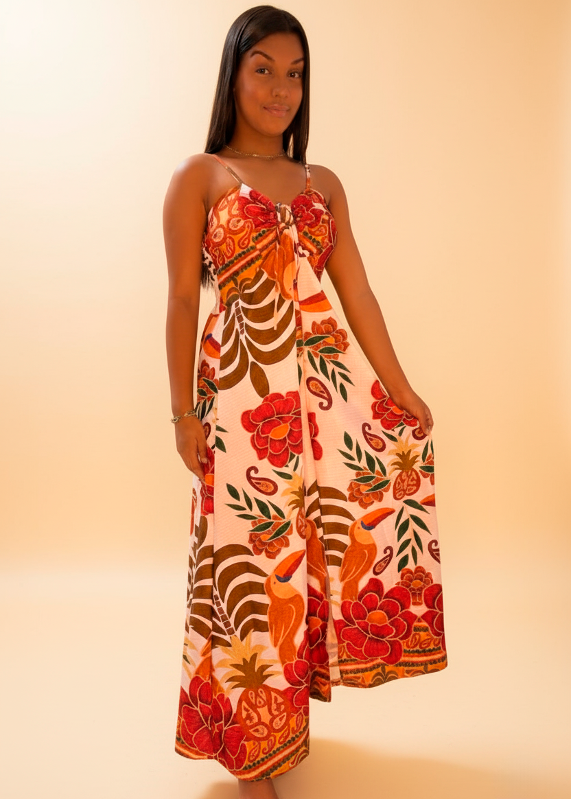 Vestido Longo Abacaxi